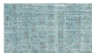 Blue Over Dyed Vintage Rug 5'2'' x 8'11'' ft 157 x 273 cm