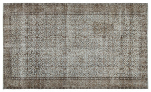 Gray Over Dyed Vintage Rug 5'3'' x 8'8'' ft 159 x 264 cm