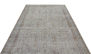 Gray Over Dyed Vintage Rug 6'1'' x 9'6'' ft 186 x 290 cm