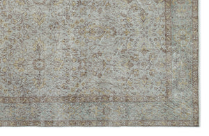Gray Over Dyed Vintage Rug 6'1'' x 9'6'' ft 186 x 290 cm