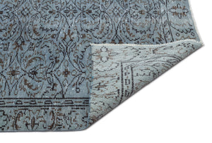 Gray Over Dyed Vintage Rug 4'8'' x 8'6'' ft 142 x 258 cm