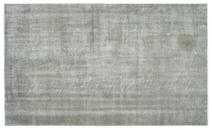 Gray Over Dyed Vintage Rug 5'2'' x 8'4'' ft 157 x 253 cm