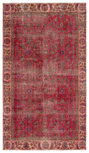 Naturel Over Dyed Vintage Rug 5'1'' x 8'10'' ft 155 x 270 cm