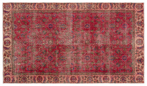 Naturel Over Dyed Vintage Rug 5'1'' x 8'10'' ft 155 x 270 cm