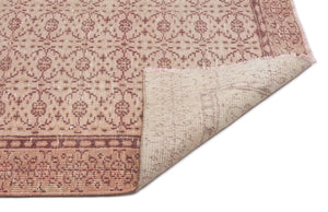 Beige Over Dyed Vintage Rug 4'10'' x 8'8'' ft 148 x 263 cm