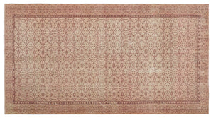 Beige Over Dyed Vintage Rug 4'10'' x 8'8'' ft 148 x 263 cm