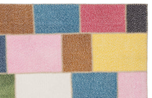 Mixed Over Dyed Patchwork Unique Rug 5'3'' x 7'7'' ft 160 x 230 cm