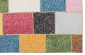 Mixed Over Dyed Patchwork Unique Rug 5'3'' x 7'7'' ft 160 x 230 cm