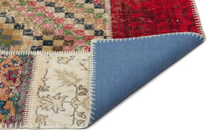 Naturel Over Dyed Patchwork Unique Rug 8'1'' x 10'1'' ft 247 x 308 cm