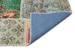 Naturel Over Dyed Patchwork Unique Rug 8'1'' x 10'0'' ft 247 x 306 cm