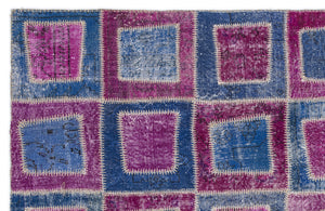 Pink Over Dyed Patchwork Unique Rug 5'3'' x 7'7'' ft 160 x 230 cm