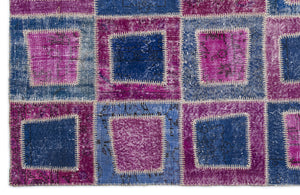 Pink Over Dyed Patchwork Unique Rug 5'3'' x 7'7'' ft 160 x 230 cm