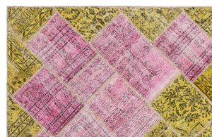 Mixed Over Dyed Patchwork Unique Rug 5'3'' x 7'7'' ft 160 x 230 cm