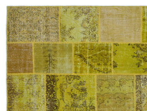 Green Over Dyed Patchwork Unique Rug 8'12'' x 12'0'' ft 274 x 366 cm