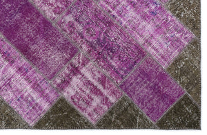 Mixed Over Dyed Patchwork Unique Rug 5'3'' x 7'7'' ft 160 x 230 cm