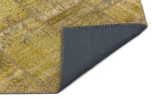 Green Over Dyed Patchwork Unique Rug 5'3'' x 7'7'' ft 160 x 230 cm