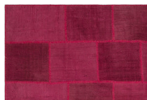 Mixed Over Dyed Kilim Patchwork Unique Rug 6'6'' x 9'10'' ft 199 x 300 cm