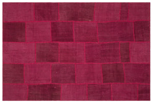 Mixed Over Dyed Kilim Patchwork Unique Rug 6'6'' x 9'10'' ft 199 x 300 cm