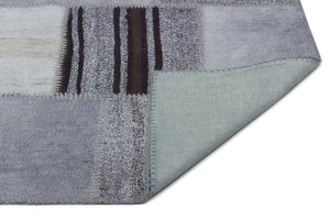 Mixed Over Dyed Kilim Patchwork Unique Rug 6'7'' x 9'10'' ft 200 x 300 cm