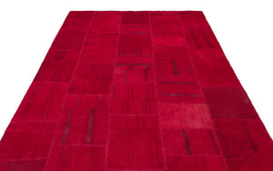 Mixed Over Dyed Kilim Patchwork Unique Rug 6'5'' x 9'10'' ft 196 x 300 cm