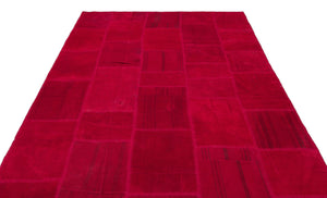 Mixed Over Dyed Kilim Patchwork Unique Rug 6'8'' x 9'9'' ft 202 x 296 cm