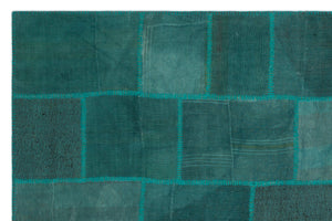 Mixed Over Dyed Kilim Patchwork Unique Rug 6'6'' x 9'10'' ft 199 x 300 cm