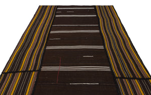 Striped Over Dyed Kilim Patchwork Unique Rug 6'8'' x 10'0'' ft 203 x 305 cm