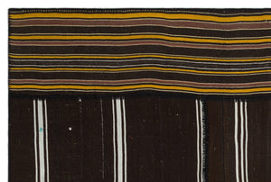 Striped Over Dyed Kilim Patchwork Unique Rug 6'8'' x 10'0'' ft 203 x 305 cm