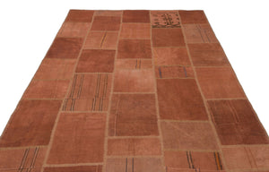 Mixed Over Dyed Kilim Patchwork Unique Rug 6'6'' x 9'11'' ft 198 x 301 cm