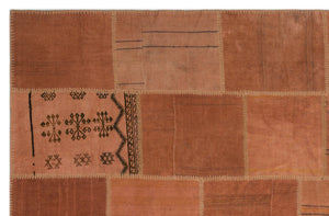 Mixed Over Dyed Kilim Patchwork Unique Rug 6'6'' x 9'11'' ft 198 x 301 cm