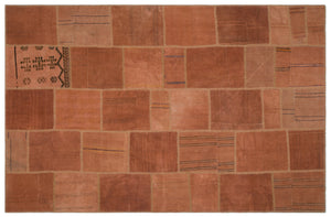 Mixed Over Dyed Kilim Patchwork Unique Rug 6'6'' x 9'11'' ft 198 x 301 cm