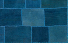 Mixed Over Dyed Kilim Patchwork Unique Rug 6'3'' x 9'10'' ft 190 x 300 cm