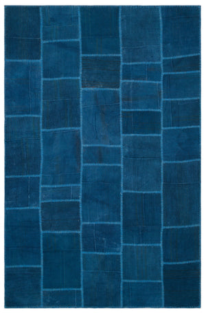 Mixed Over Dyed Kilim Patchwork Unique Rug 6'5'' x 9'9'' ft 195 x 298 cm