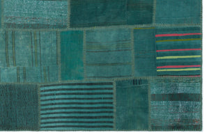 Mixed Over Dyed Kilim Patchwork Unique Rug 6'5'' x 9'11'' ft 195 x 303 cm