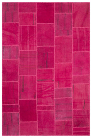 Mixed Over Dyed Kilim Patchwork Unique Rug 6'6'' x 9'9'' ft 197 x 297 cm