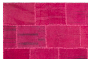 Mixed Over Dyed Kilim Patchwork Unique Rug 6'6'' x 9'9'' ft 197 x 297 cm