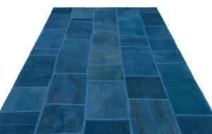 Mixed Over Dyed Kilim Patchwork Unique Rug 6'5'' x 9'9'' ft 195 x 298 cm