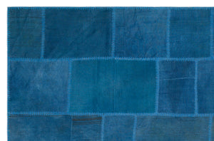 Mixed Over Dyed Kilim Patchwork Unique Rug 6'5'' x 9'9'' ft 195 x 298 cm