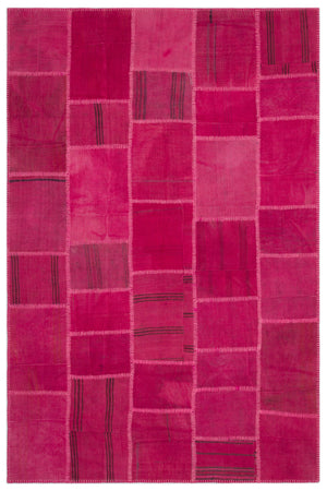 Mixed Over Dyed Kilim Patchwork Unique Rug 6'6'' x 9'9'' ft 197 x 298 cm