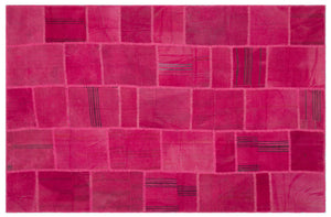 Mixed Over Dyed Kilim Patchwork Unique Rug 6'6'' x 9'12'' ft 198 x 304 cm