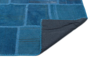 Mixed Over Dyed Kilim Patchwork Unique Rug 6'4'' x 9'9'' ft 192 x 298 cm