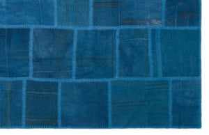 Mixed Over Dyed Kilim Patchwork Unique Rug 6'4'' x 9'9'' ft 192 x 298 cm