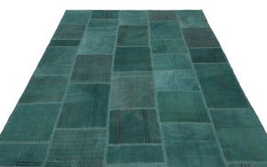 Mixed Over Dyed Kilim Patchwork Unique Rug 6'5'' x 9'10'' ft 196 x 300 cm