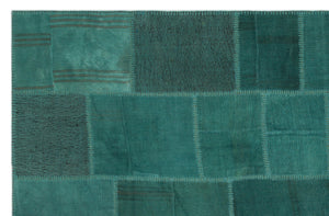 Mixed Over Dyed Kilim Patchwork Unique Rug 6'5'' x 9'10'' ft 196 x 300 cm