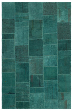 Mixed Over Dyed Kilim Patchwork Unique Rug 6'5'' x 9'10'' ft 196 x 300 cm