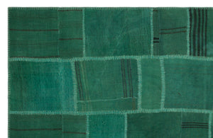 Mixed Over Dyed Kilim Patchwork Unique Rug 6'3'' x 9'9'' ft 191 x 298 cm