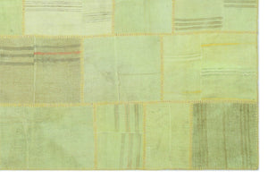 Mixed Over Dyed Kilim Patchwork Unique Rug 6'7'' x 9'11'' ft 200 x 303 cm