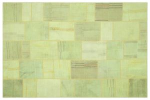 Mixed Over Dyed Kilim Patchwork Unique Rug 6'7'' x 9'11'' ft 200 x 303 cm