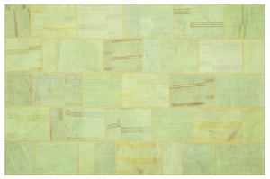 Mixed Over Dyed Kilim Patchwork Unique Rug 6'6'' x 9'11'' ft 198 x 301 cm