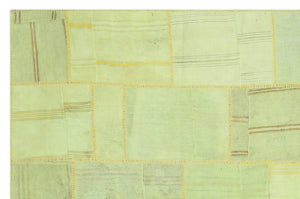 Mixed Over Dyed Kilim Patchwork Unique Rug 6'6'' x 9'11'' ft 198 x 301 cm